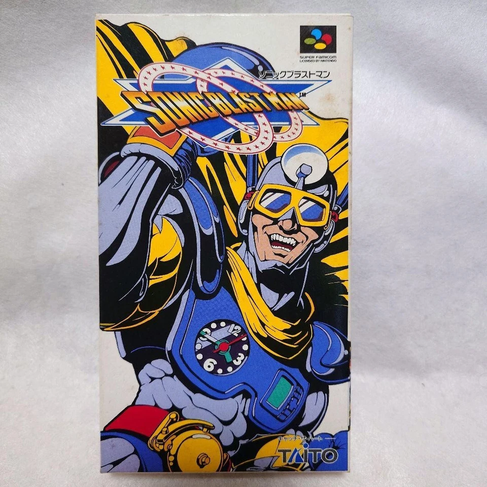 SONIC BLAST MAN Super Famicom SNES SHVC-SK 1992 NTSC-J Nintendo Taito Fighting Foto 1 de 4