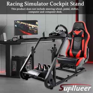 Supllueer Flight Racing Simulation Cockpit with Red Seat fit Logitech G29 X52 - Imagen 1 de 6