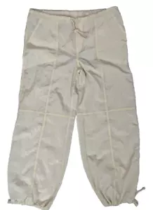 Pantalones de paracaídas Wild Fable para mujer tiro alto pierna ancha beige claro grandes - Nuevos - Imagen 1 de 11