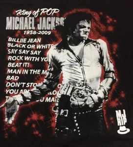 Michael Jackson King Of Pop Medium T-Shirt Black Rip - Bild 1 von 6