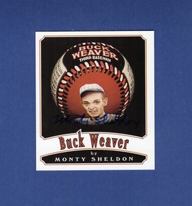 BUCK WEAVER, White/Black Sox~Sheldon Baseball Art ARTBALL Card|ARTIST SIGNED