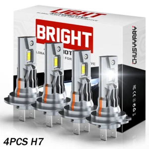 4x H7 H7 LED Headlight Kit High+Low Beam 6000K For Hyundai Santa Fe 2007-2016 - Picture 1 of 12
