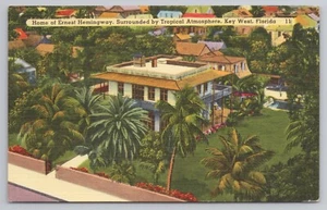 Postal de la casa de Earnest Hemingway en Key West Florida FL - Imagen 1 de 2