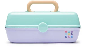 CABOODLE Pretty In Petite Organizer Seafoam/Lavender Makeup Case w/Mirror - Picture 1 of 5