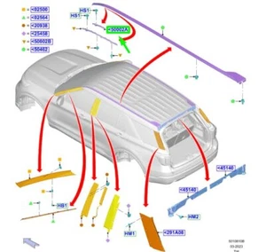 FORD USA EXPLORER MK6 Dachträger rechts Zierleiste Halter 2646961 NEU ORIGINAL - Bild 1 von 2
