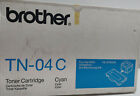 Brother TN-04C Toner Cartridge Cyan Toner TN04 Genuine Open Box Sealed Pack