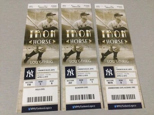 CUBIERTA TALÓN DE BOLETO DE LOS Yankees 2015 4/6/15: Lou Gehrig - Imagen 1 de 1
