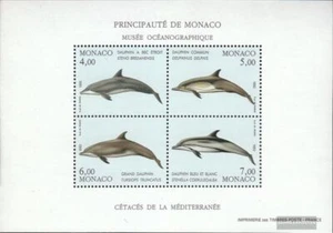 Mónaco Bloque 54 nuevo con goma original 1992 ballenas - Imagen 1 de 1