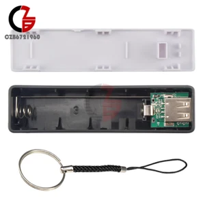 Portable DIY Black USB Power Bank Charger Pack Box Battery Case For 1x18650 New - Picture 1 of 12