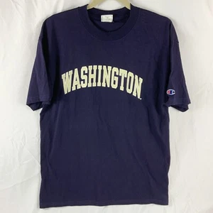 Vintage Champion Washington Huskies Graphic T Shirt Men's Large Dark Purple - Picture 1 of 5