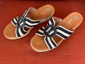 Baretraps Espadrille Platform Sandals Woven Slide On Comfort Casual Size 8M - Picture 1 of 8