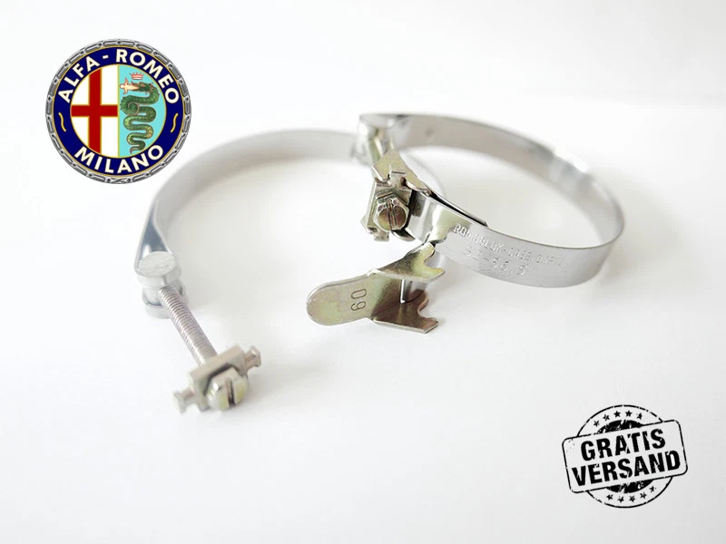 2 abrazaderas de fijación abrazaderas originales Romablok Alfa Romeo Fiat Ø54 52-56,5 mm Foto 1 de 1
