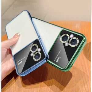 Plating Case Clear Cover For Oppo Reno 8 Lite A17 A57 A77 A78 A94 Lens Protector - Picture 1 of 14