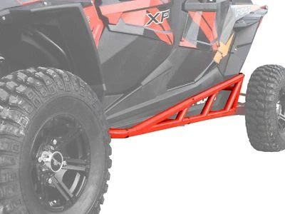 Barras Nerf deslizantes de roca SuperATV para Polaris RZR XP 4 1000 (2014-2023) - rojas Foto 1 de 4