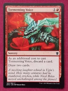 Magic The Gathering DRAGONS OF TARKIR TORMENTING VOICE red card MTG - Picture 1 of 2