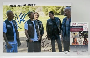 CHARLIE HUNNAM KIM COATES DAVID LABRAVA SIGNED 8X10 PHOTO SONS OF ANARCHY JSACOA - Picture 1 of 3