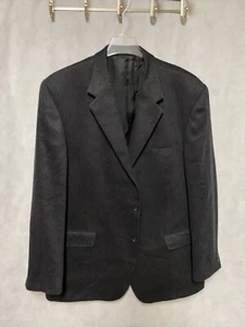 Pronto Uomo Blazer Men 48L Gray Cashmere Flannel Career Sport Coat Jacket Luxury - Picture 1 of 11