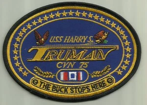 USS HARRY S TRUMAN CVN-75 AUTÉNTICO PARCHE DE PORTAAVIONES NUCLEAR MARINERO - Imagen 1 de 1
