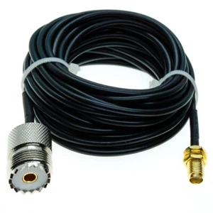 SMA Female Bulkhead To UHF Female SO-239 Lot RF Coax Jumper Pigtail RG174 Cable - Picture 1 of 6