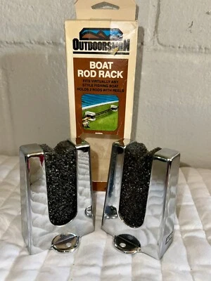 Estante para barras de barco Outdoorsman Berkeley BR-1 cromado zinc tiene capacidad para 2 varillas carretes Foto 1 de 4