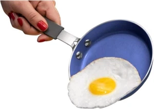 Blue Mini Nonstick Egg Pan & Omelet Pan – 5.5” Single Serve Egg Nonstick/Skillet - Picture 1 of 8