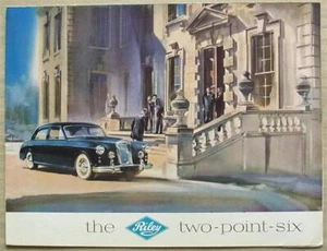 RILEY TWO POINT SIX 2.6 Car Sales Brochure July 1958 #H&E 5825 - Picture 1 of 4