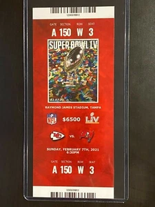 Biglietto replica Super Bowl LV 55 2021 Stub KANSAS CITY Chiefs TAMPA BAY Bucs 150 - Foto 1 di 3