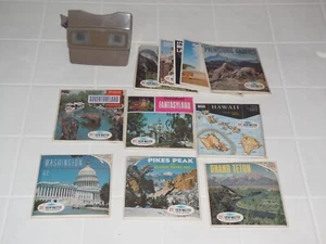 Vintage View-Master Lot of 1 Viewer and 33 Reels, travel, space, dinosaurs, etc. - Picture 1 of 4