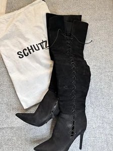 Schutz Suede Over The Knees Boots  - Picture 1 of 6