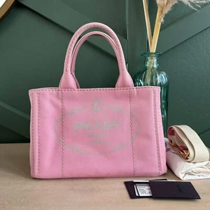 Prada Pink Canapa Gingham Interior with Strap Crossbody - Picture 1 of 14