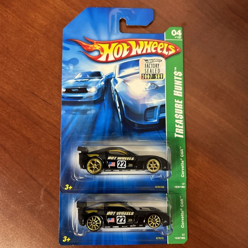 Lot Of 2 Hot Wheels 2007 Super Treasure Hunt  And Treasure Hunt Corvette C6R - Image 1 of 4