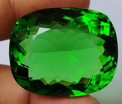 AAA+ Large Green Peridot 100.2 Ct. Cushion Cut Loose Gemstone Gift for Women/Her - Image 1 of 4