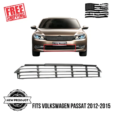 Compatível com grade cromada inferior do para-choque dianteiro para VW Passat B7 12-15 estilo EUA - Imagem 1 de 3