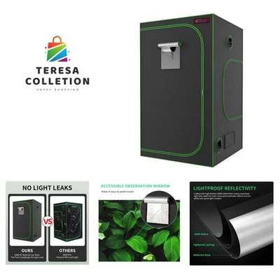 Tienda de cultivo hidropónico 48"x48"x80" con ventana de observación - Maximizar el rendimiento Foto 1 de 4