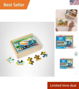 Tragbares Baufahrzeug Puzzle Set - 48 Teile für Spaß Lernen unterwegs - Bild 1 von 12