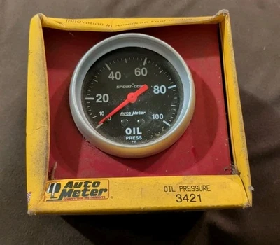 AutoMeter 3421 Sport-Comp Mechanical Oil Pressure Gauge - Image 1 of 4