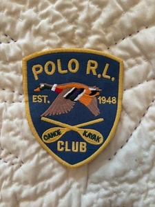 New Polo RL Ralph Lauren RRL Rugby Sportsmans Canoe Kayak Club duck Sew On patch - Picture 1 of 6