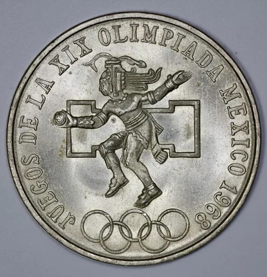 1968 Mexico Summer Olympics Silver Commemorative 25 Peso - Image 1 of 2