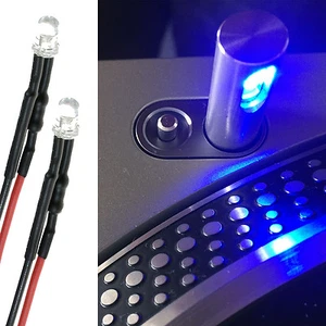 TECHNICS 1200 1210 - 3MM AZUL LED OBJETIVO / LUZ EMERGENTE (RESISTENCIA INCORPORADA) x 2 - Imagen 1 de 3