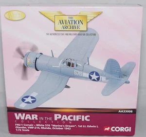 CORGI AVIATION ARCHIVE AA33008 F4U-1 CORSAIR 'MARINE'S DREAM' 1943 1:72 LTD ED - Picture 1 of 7