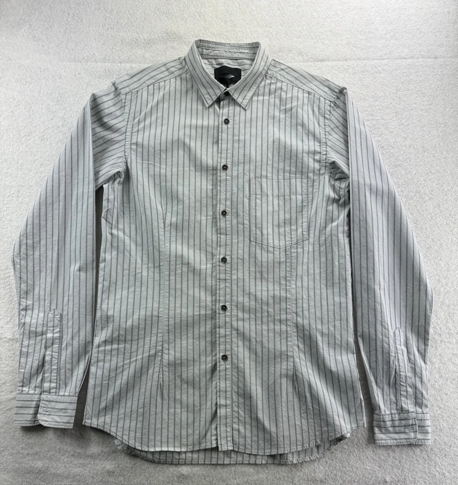 Diesel Black Gold Mens Dress Shirt Sz 48 Large Sastre Patch Long Sleeve Italian - Изображение 1 из 4