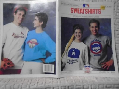 National League Sports Baseball Teams  Cross Stitch Pattern Book Leaflet 704 - Image 1 of 3