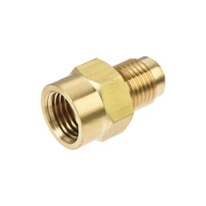 Brass Pipe Fitting 5/16 SAE Flare Male to 1/4NPT Female Thread Tube Adapter - Picture 1 of 5