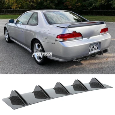 10 Fins Rear Diffuser Splitter Bumper Spoiler Lip For Honda Prelude 1990-2001 - Image 1 of 4