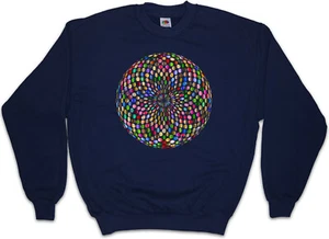 PSYCHEDELIC DISCO LIGHT Sweatshirt Pullover Music Nerd Techno Indie Electro Wave - Picture 1 of 1