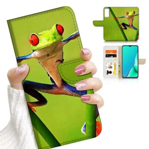 ( For Samsung S21 FE ) Wallet Case Cover AJ23979 Frog - Photo 1 sur 7