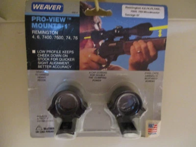 WEAVER PROVIEW SCOPE MOUNT REMINGTON 4 6 74 76  750 7400 7600 7615 WOODMASTER - Image 1 of 4