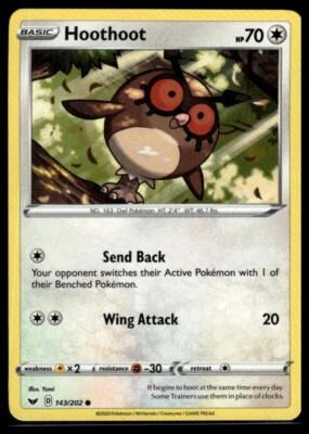 SWSH01: Sword & Shield Base Set #143/202 Hoothoot - Image 1 of 2