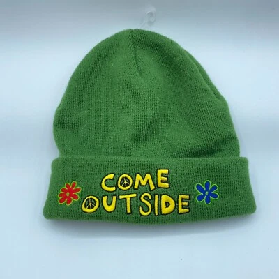 Urban Outfitters Coney Island Picnic Come Outside Beanie Green Unisex OS NWOT - Изображение 1 из 4