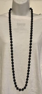 DOM Dominique Cohen 40” Gunmetal Bead Necklace  FREE SHIPPING 📦 l👀k!!! - Picture 1 of 11